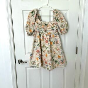 Abercrombie Emerson Linen Puff sleeve dress